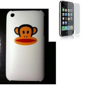 White Monkey Designer Snap Slim Hard Protector Case Back Cover+ Screen 