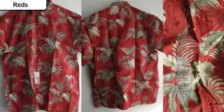 New Mens Casual Hawaiian Shirts Tropical Leaf Print Button Resortwear 