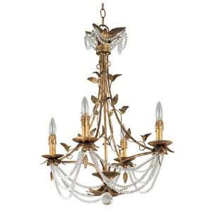   and Crystal Lotus Transitional 4 Light Ambient Lighting Chandelier w