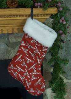 Farmall Tractor Red Christmas Stocking Holiday Gift  