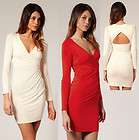  wrap cream dress with cut out back uk 10