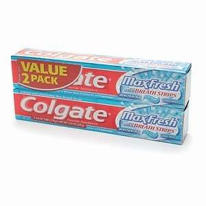 Colgate Max Fresh Whitening Toothpaste with Mini Breath Strips, Cool 