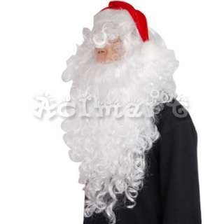 Christmas Costume Santa Claus Curly Wig And Beard Set  