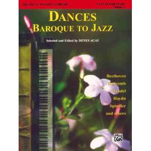   Bk 13A Dances    Baroque to Jazz (9780769252612) Denes Agay Books
