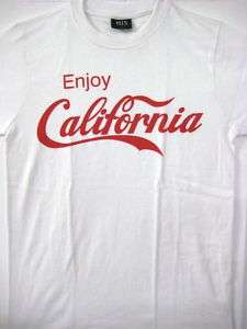 COCA COLA ENJOY CALIFORNIA WHITE MEN T SHIRT S XL COKE  