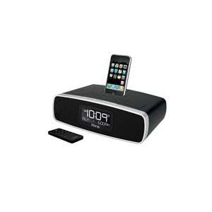 New Ip90 Dual Alarm Clock Radio For Iphone Ipod Black Bass Treble 3d 