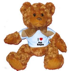  I Love/Heart Park Rangers Plush Teddy Bear with BLUE T 