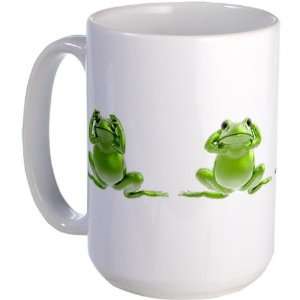  3 Frogs Funny Large Mug by  