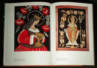 BOOK Folk Painting Poland antique folk art glass icon naive clay tile 