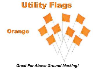 Orange Utility Marking Flags 100/Bundle 4x5 Flag  