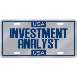  New  Usa Investment Analyst  License Plate Occupations 