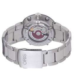 Oris Mens TT1 Grey Dial Stainless Steel Bracelet Automatic Watch 