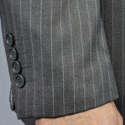 Giorgio Fiorelli Mens Black Pinstripe 2 Button Suit  