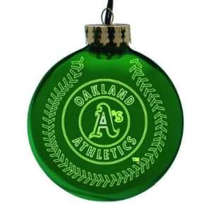  Oakland Athletics Laser Etched Ornament (Set of 2)