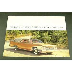  1960 60 PLYMOUTH Station WAGON BROCHURE Deluxe Custom 