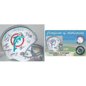  72 Dolphins Signed Dolphins Rep Helmet w/8 Sigs Sports 