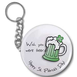 Creative Clam Lucky Green Beer St Patricks Day 2.25 Button Style Key 