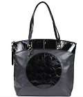 NWT Coach Leather Laura Logo Signature Zip Bag Purse Tote 18336 Black 