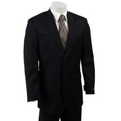 IZOD Mens Navy Wool 2 button Suit  