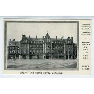   Mitre Hotel Postcard Carlisle United Kingdom 1930s 
