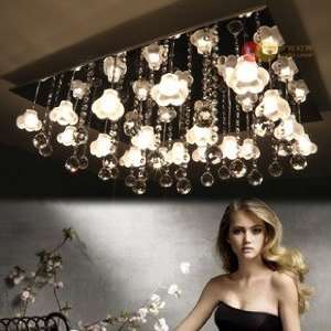   Crystal Flower shaped Ceiling Lights with 20 Lights