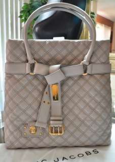 NEW Marc Jacobs Casey Quilted Leather Bag Purse Beige NEW $1,295 