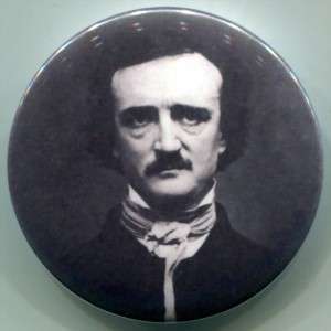 Edgar Allan Poe goth horror pin badge pinback new  