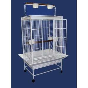  Brand New Parrot Bird Wrought Iron Cage Play Top w/ Parrot 