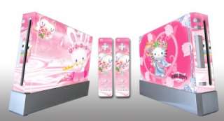 Hello Kitty Decal Sticker Skin For Wii Case Cover GIFT And 2 Remotes 