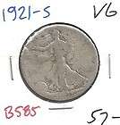 1921 S Walking Liberty Silver Half Dollar GOOD  