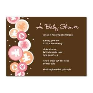 Baby Shower Invitations   Teddy Shower Pink By Hello Little One For 