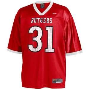 Nike Rutgers Scarlet Knights #31 Scarlet Replica Football Jersey 