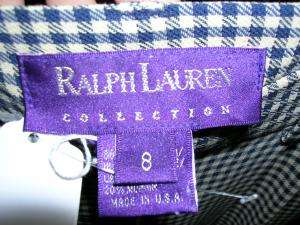 RALPH LAUREN PURPLE LABEL checkered pants suit 4 8 LUV  