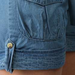 Kersh Womens Vintage Blue Denim Shorts  