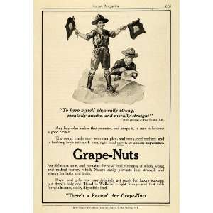  1915 Ad World War I Boy Scouts Oath Grape Nuts Breakfast 