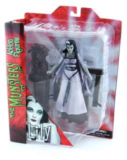 the Munsters 8 action figure Lily with background  