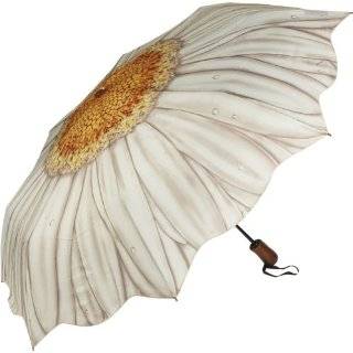 Pink Gerbera Daisy Flower Umbrella   Folding Compact Art Umbrella with 