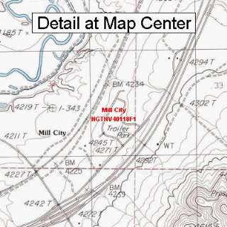   Topographic Quadrangle Map   Mill City, Nevada (Folded/Waterproof