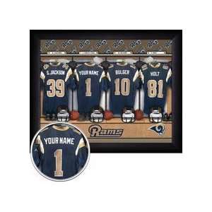  St. Louis Rams NFL Customized Locker Room 11 x 14 