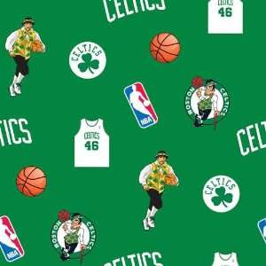   Fleece Boston Celtics Tossed Fabric By The Yard Arts, Crafts & Sewing