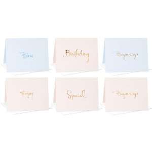  Assorted Box Set of 6 Blank Note Cards Enjoy, Bless 