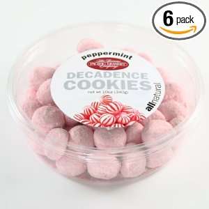   All Natural Peppermint Decadence Cookies, 10 Ounce Tubs (Pack of 6