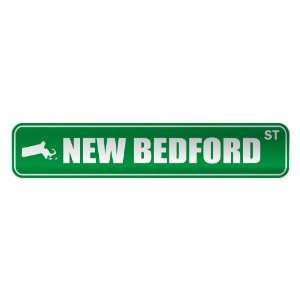   NEW BEDFORD ST  STREET SIGN USA CITY MASSACHUSETTS 