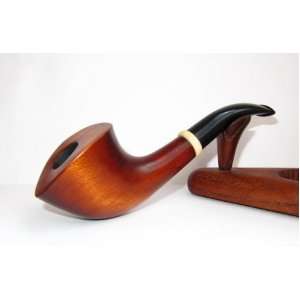 Pear Wood Hand Carved Tobacco Smoking Pipe Liverpool + Pouch + Free 