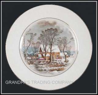 Avon CURRIER & IVES Smooth 7 3/4 Salad Plate 1981 NEW  