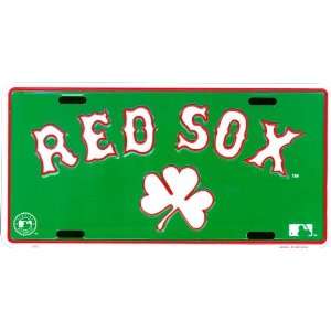  Red Sox Shamrock Classic Metal Auto Tag Embossed 