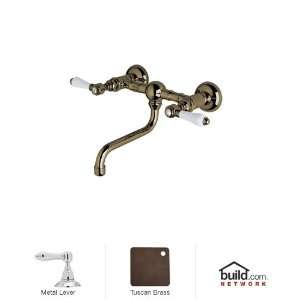   Country Bath Lead Free Compliant Double Handle Widespread Wall Mou