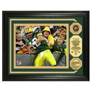Aaron Rodgers Lambeau Leap 24KT Gold Coin Photo Mint  