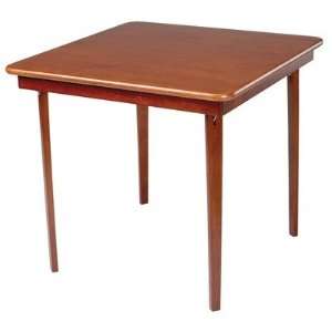  Straight Edge Wood Folding Card Table in Cherry Office 