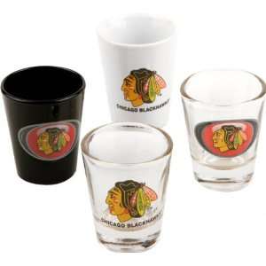 Chicago Blackhawks Collector Shot Glass Set  Sports 